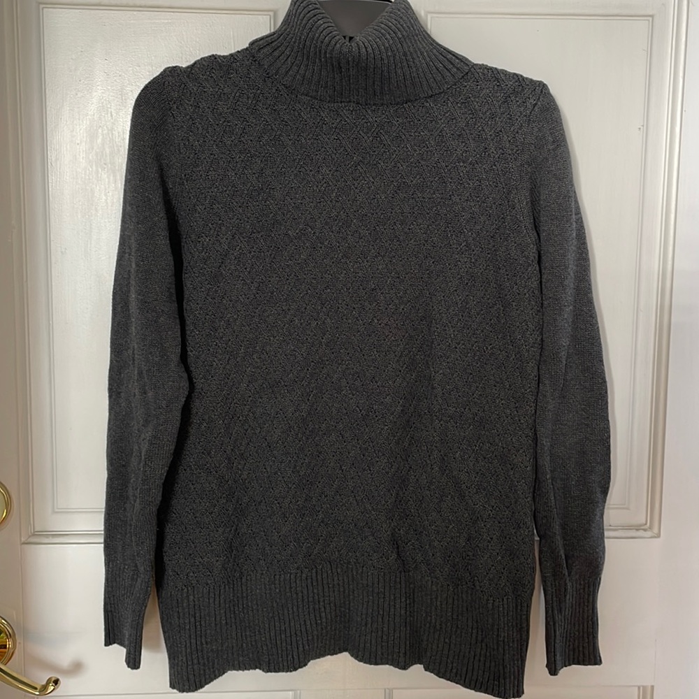 Karen Scott Women's Cable-Knit Turtleneck Cotton Sweater, Small